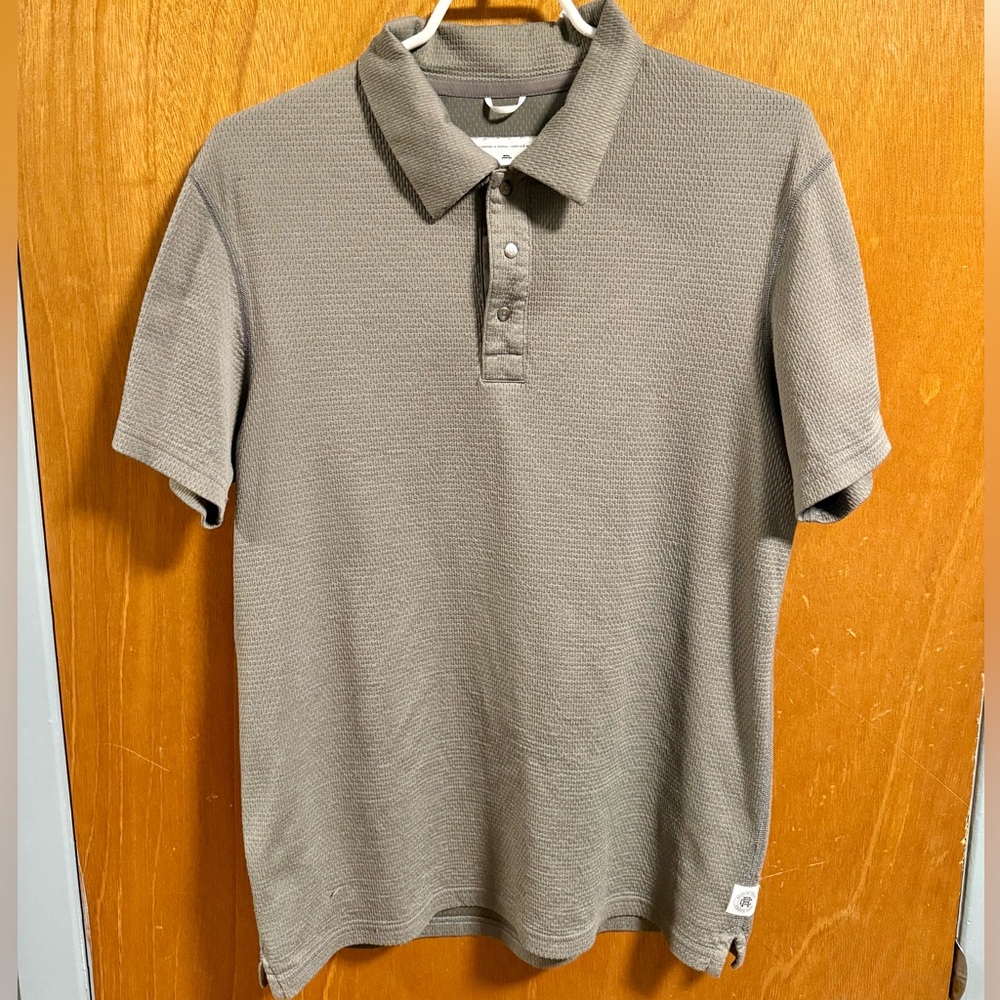 Reigning Champ Solotex Mesh Polo in Quarry Men’s Size S